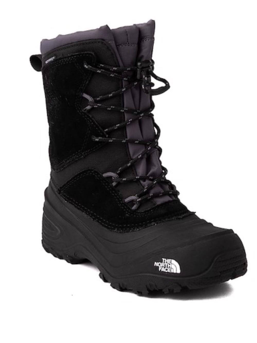 The North Face Youth Alpenglow V Waterproof Black and Grey Winter Boots